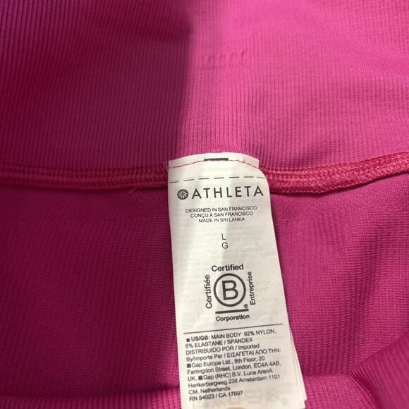 Athleta Hot Pink Aurora Seamless Ribbed High Rise Tight Leggings Large - Picture 10 of 15